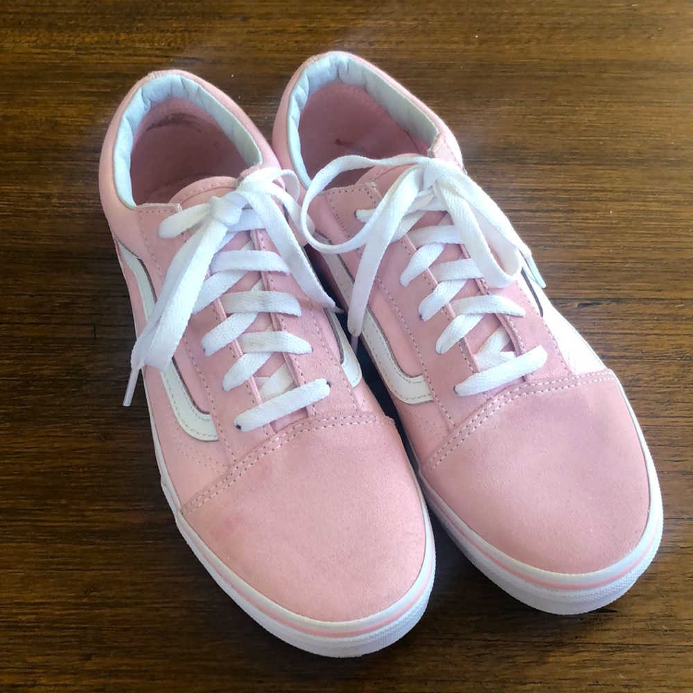 Baby Pink Old School Vans Size 7.5
